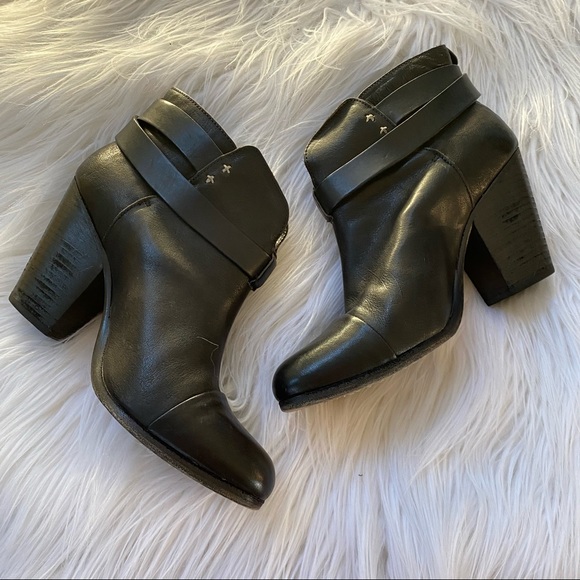 Rag & Bone Harrow Black Strappy Booties - Picture 4 of 11